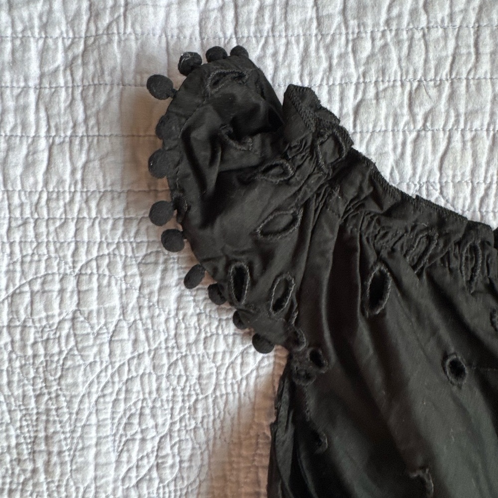 JCrew Midi Black Eyelet Dress 2T - Picture 8 of 8